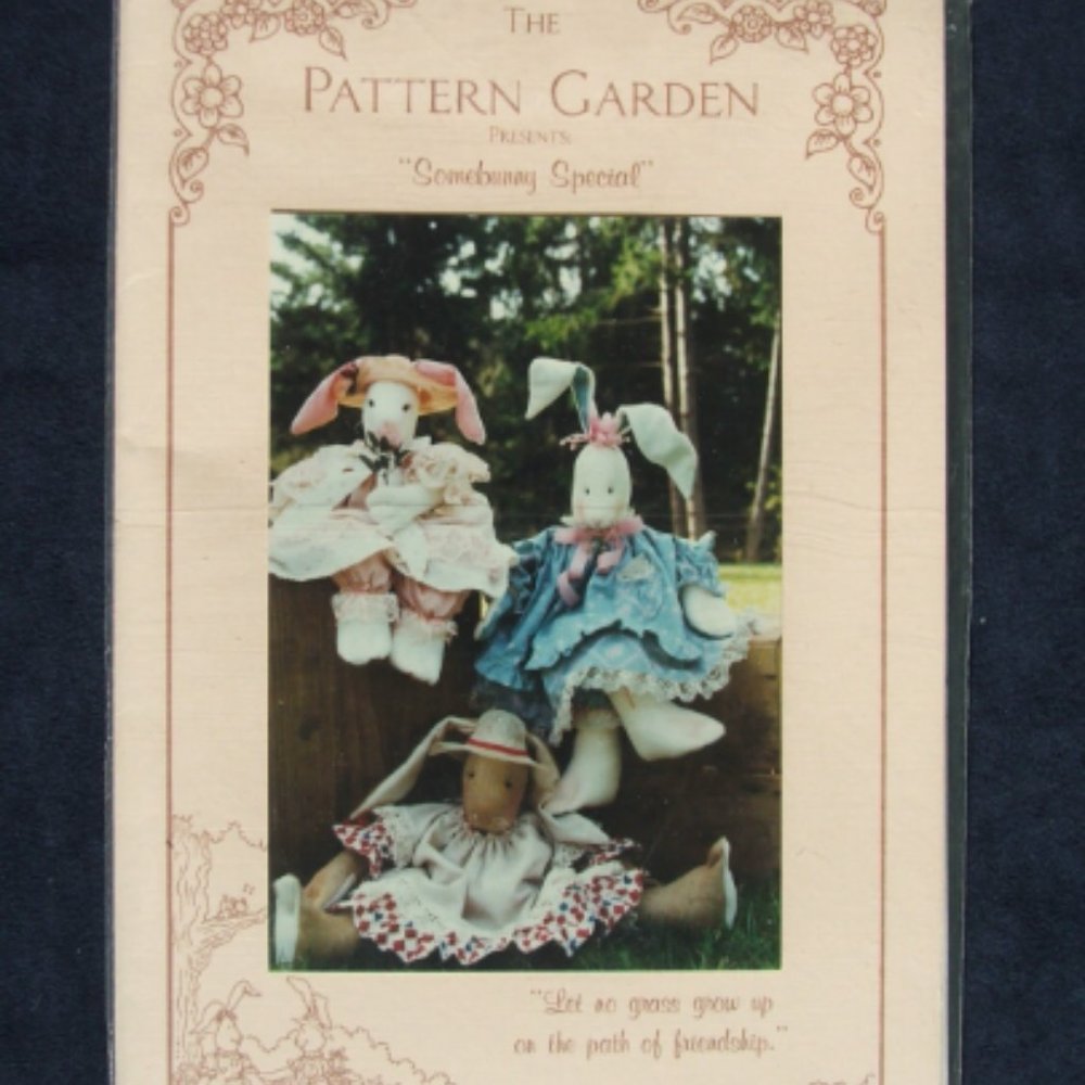 Pattern Garden Somebunny Special Vintage Stuffed Rabbit Pattern NWOT UNCUT (576)